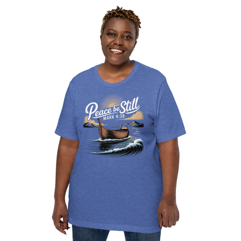 Peace Be Still Christian Bible Verse T-Shirt
